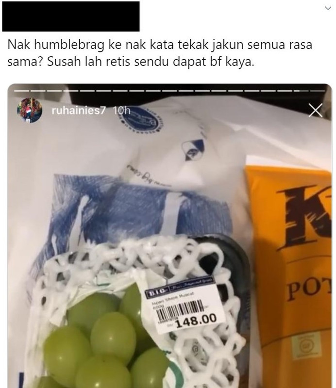 ruhainies kekasih anggur mahal