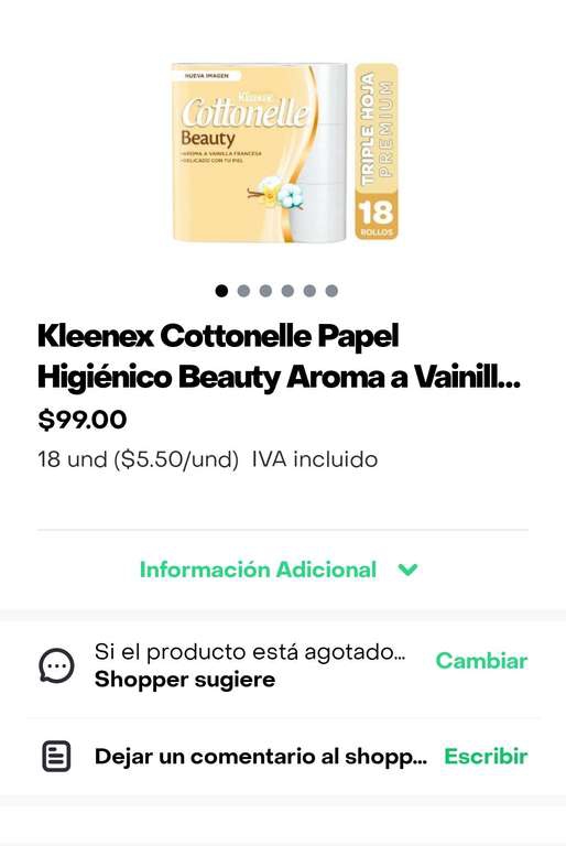 Rappi: Kleenex cotonelle beaty Chedraui Selecto (fino papel) 
