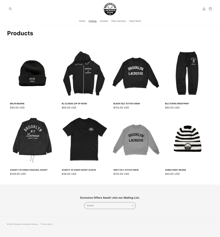 Brooklyn Lacrosse Clothing Screenshot 4