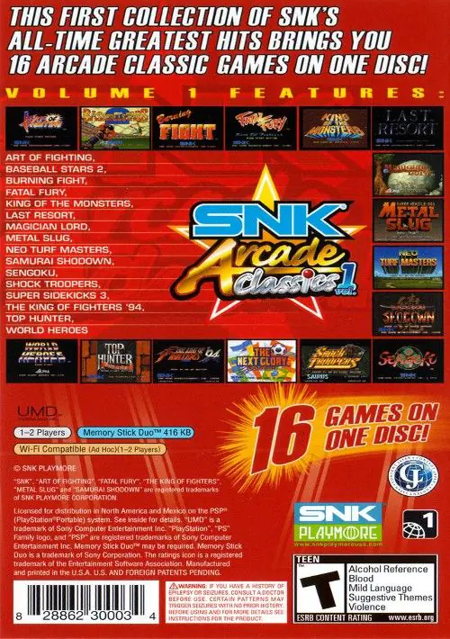 SNK Arcade Classics Vol. 1
