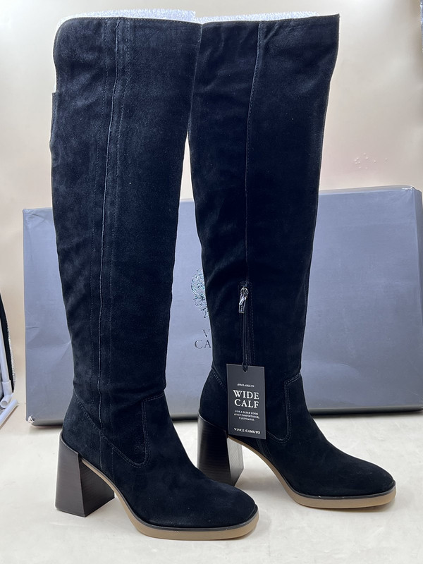 VINCE CAMUTO EYANA BLACK VERONA OVER THE KNEE WIDE CALF BOOT 10M | MDG  Sales, LLC