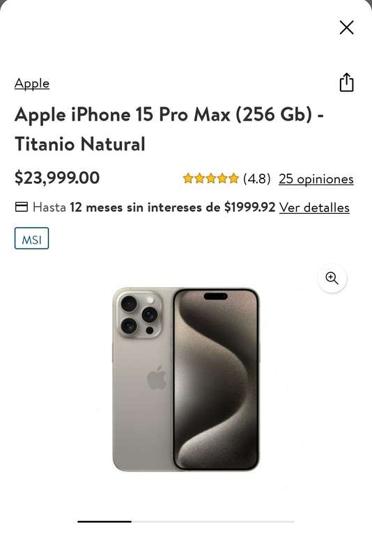 Iphone 15 Pro Max At Walmart Walmart: iPhone 15 pro max Titanio 256 Gb