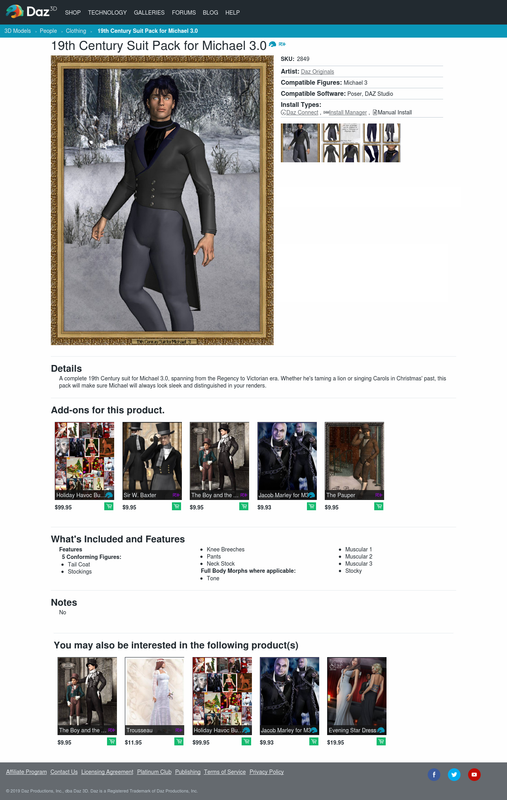2849 19th Century Suit Pack for M3