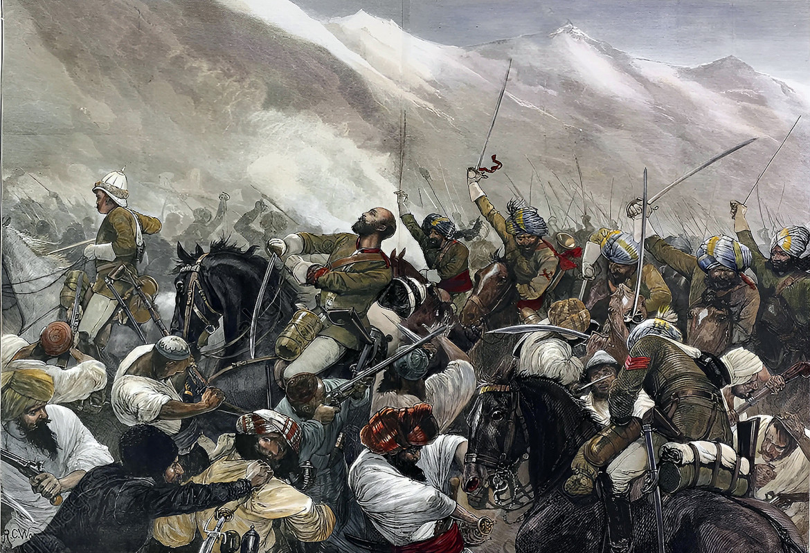 Anglo afgana,Futtehabad,Muerte del mayor Wigram Battye del Cuerpo de Guías de la Reina en la Batalla