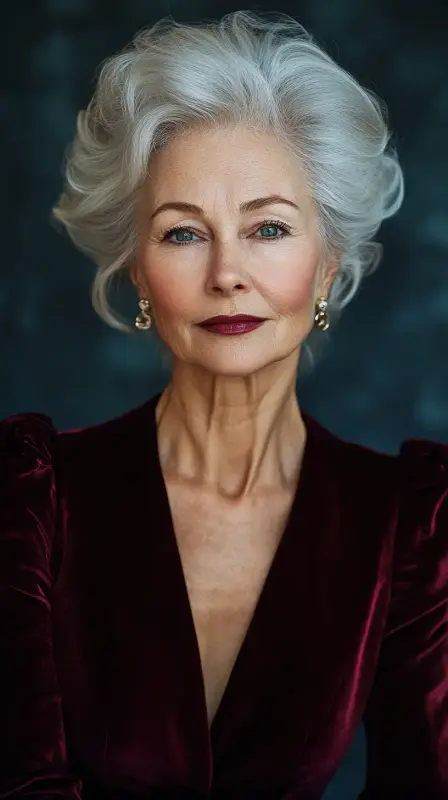 Timeless Elegance: Waves of Grace - Hairstyles for Women Over 60 with Thin Hair