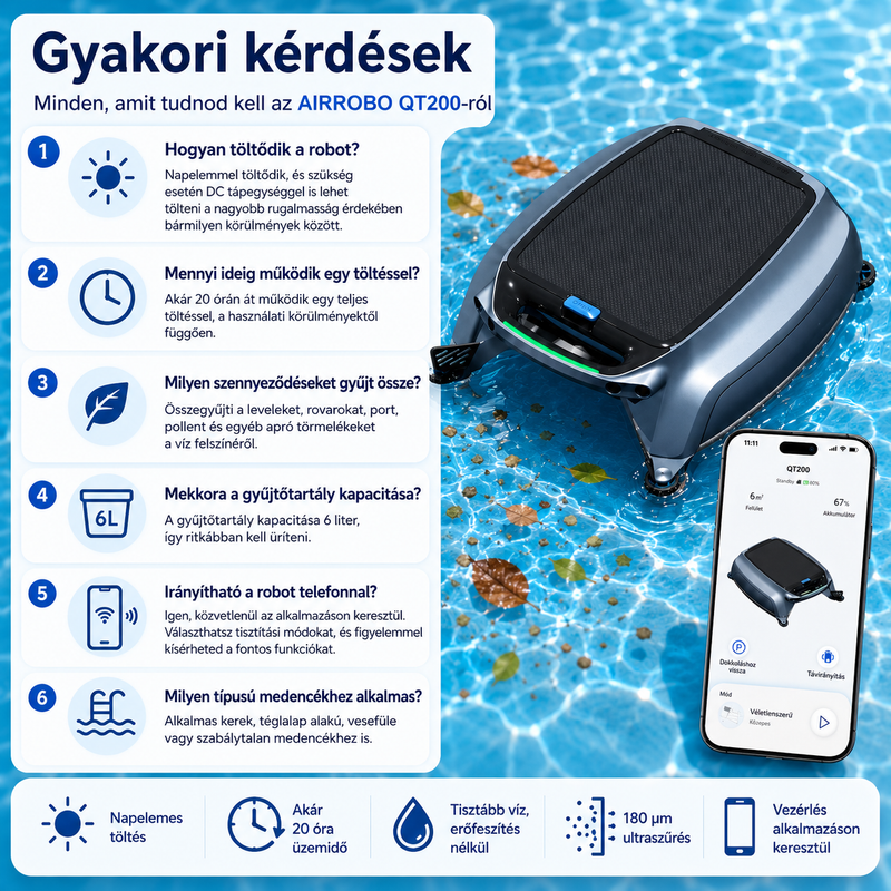 robot curatare piscina airrobo qt200 - descriere 8