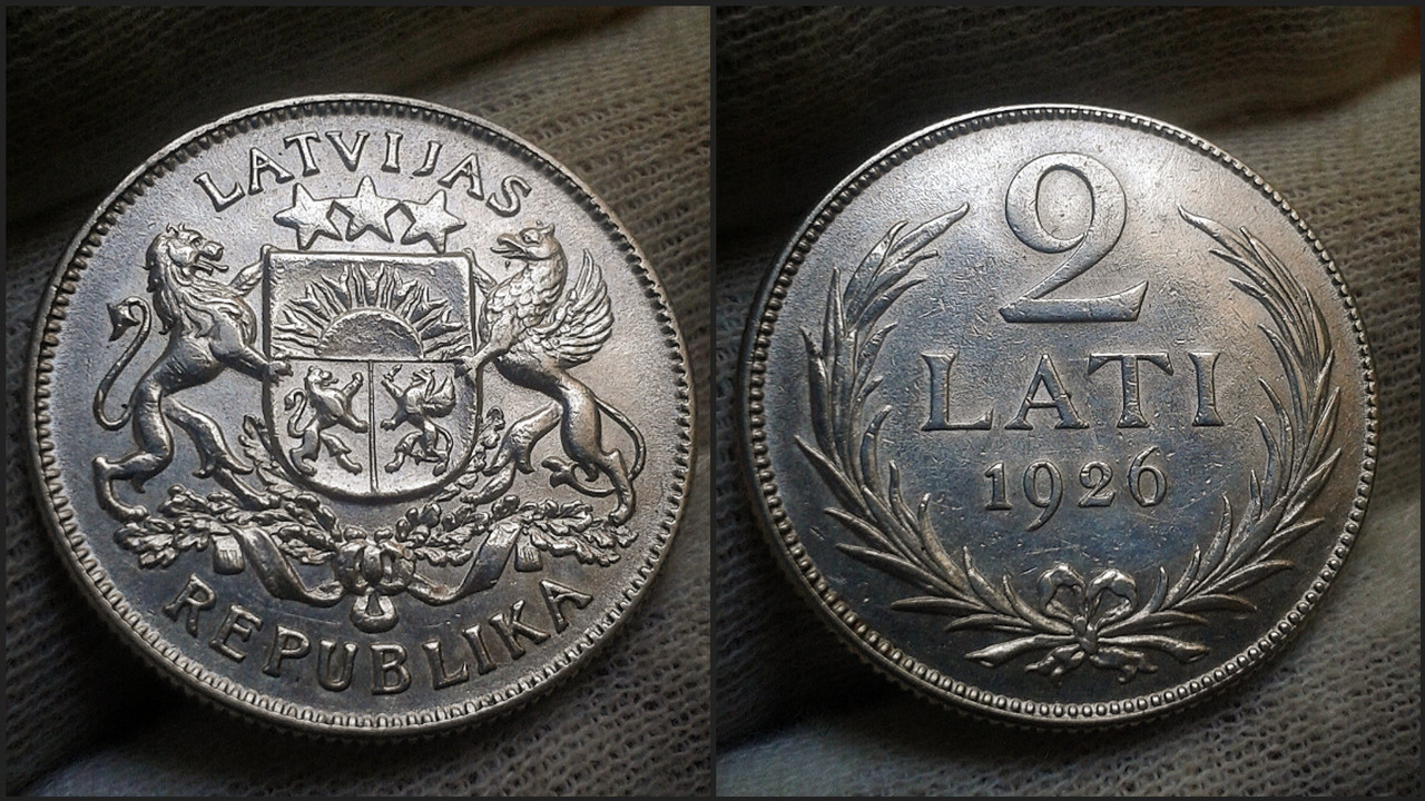 2 Lati de 1926. Letonia Polish-20211003-163525686