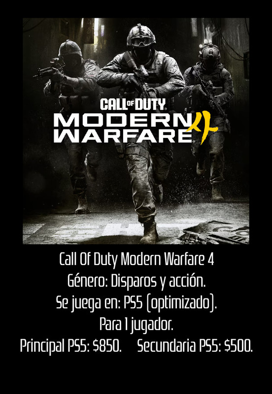 Call Of Duty Modern Waarfare 4