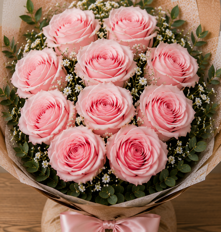 Bouquet Pink 10 Rosas