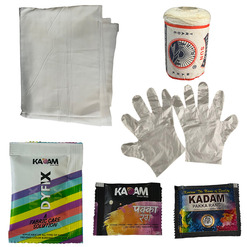 Tie & Dye Art On Stole DIY Kit by Penkraft