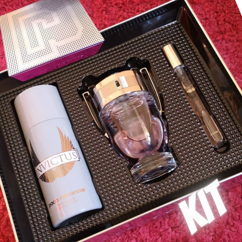 Kit Coffret Paco Rabanne Invictus Masculino Eau de Toilette