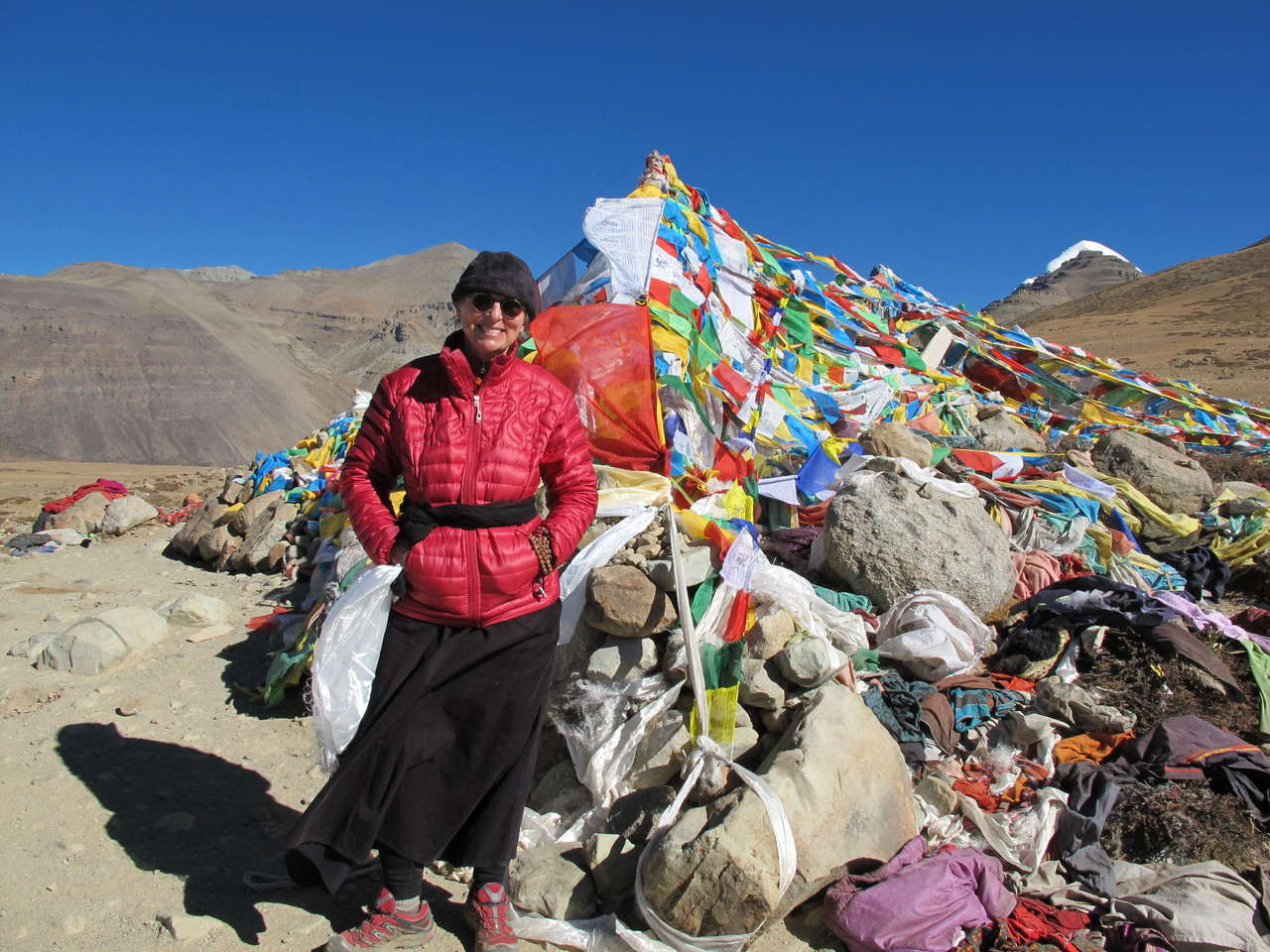 Roshiwith Prayer Flagsin Tibet51841