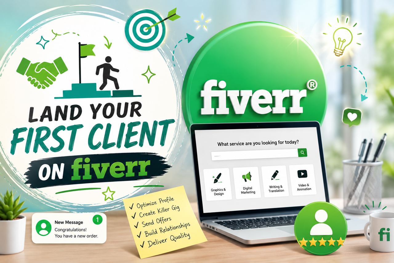 Easy guide to get first client on fiver