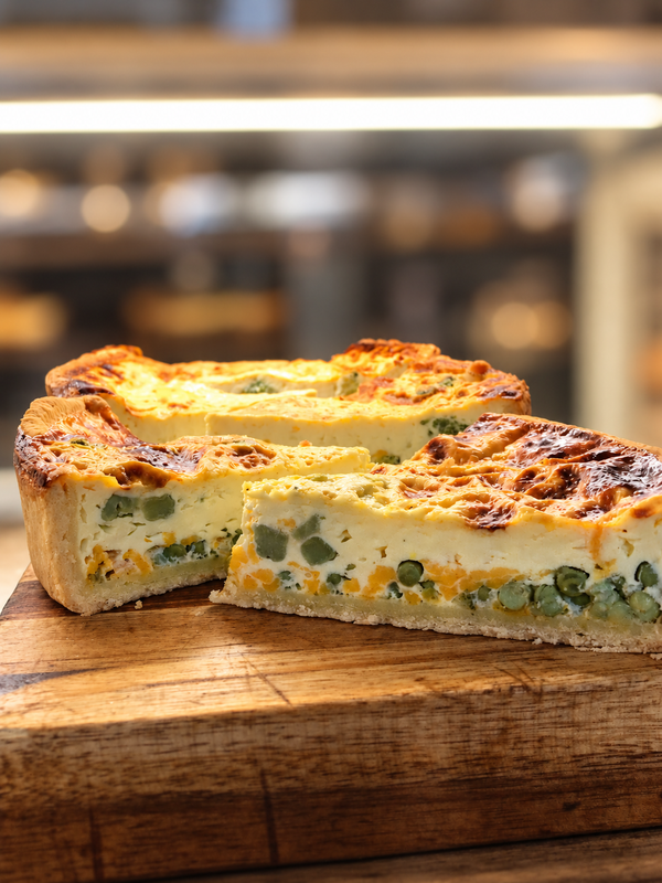 Quiche brocoli petits pois
