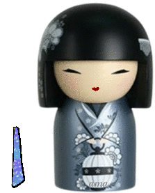 Chiaki con Kimono Grisaceo I
