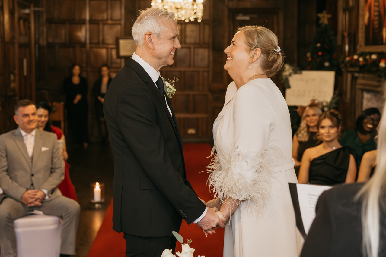 Documentary-style couple portrait