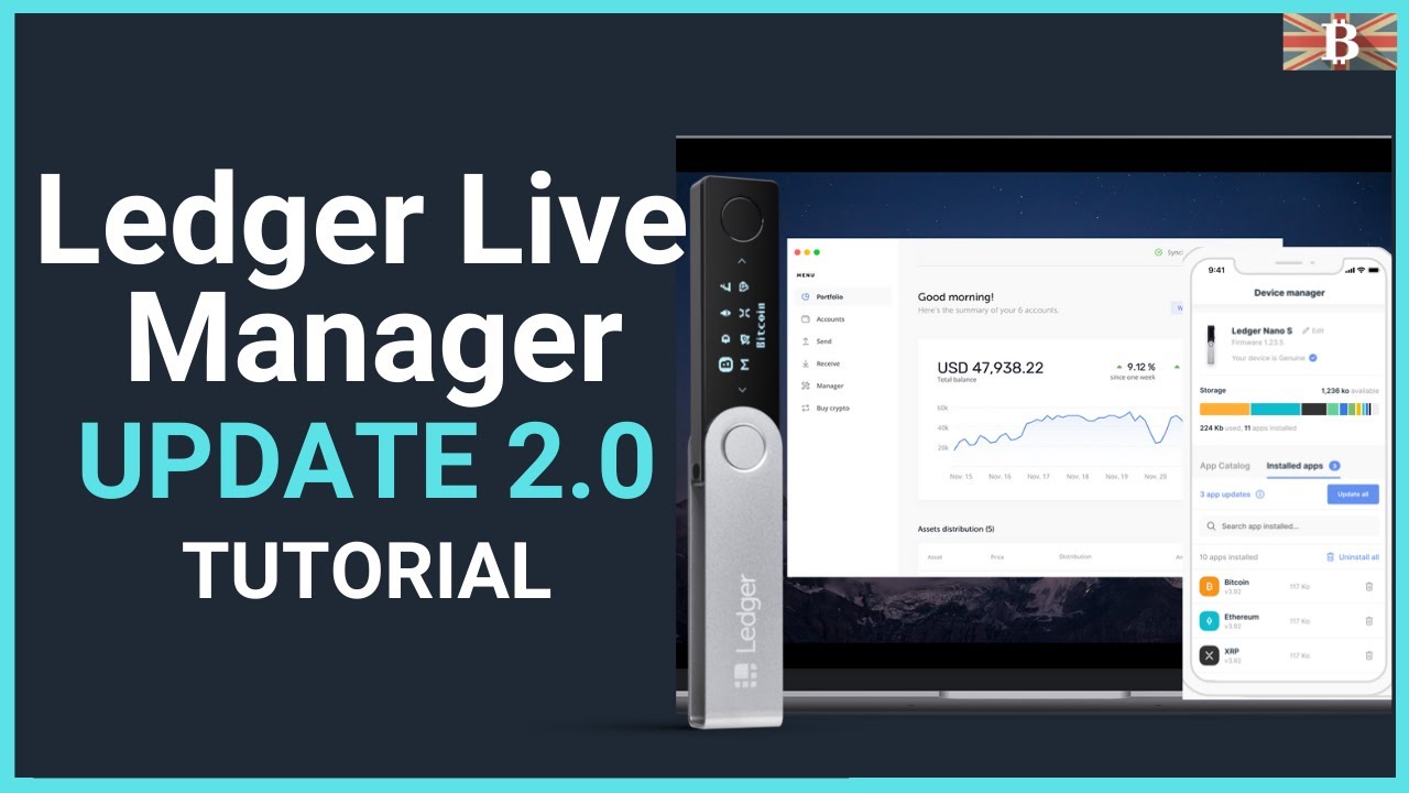 Illustration of Ledger Live login process showing a hardware wallet connected to a computer