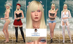 Segunda Muller realm of oblivion - blonde custom character Sims 4 CAS outfit preview - thumbnail