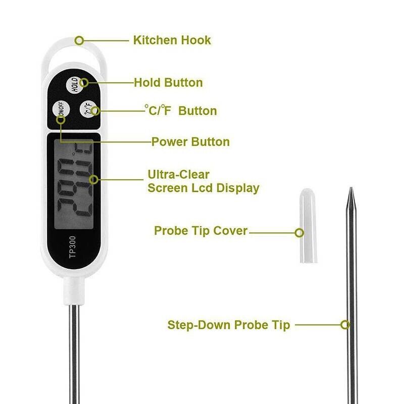 meat food temperature, digital thermometer probe, thermometer probe oven, probe oven cooking, food thermometer liquids, probe temperature instant, probe cooking sugar, waterproof long probe, long probe meat, probe meat thermometer, thermometer probe temperature, oil meat food width=