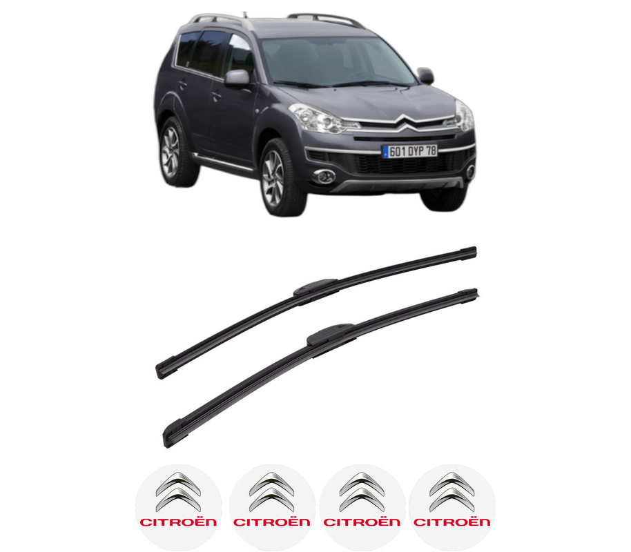 Set stergatoare auto CITROEN C-CROSSER Van (VU_) din 2007-2012, pentru parbriz auto, 2 bucati, Bosch Aerotwin Retrofit, din cauciuc siliconat rezistent, 4 Stickere Auto CITROEN