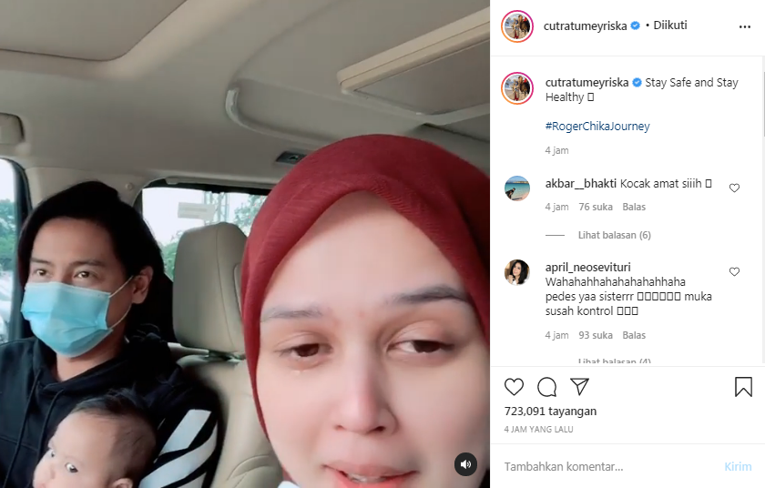 Cut Meyriska mengeluarkan air mata setelah tes swab