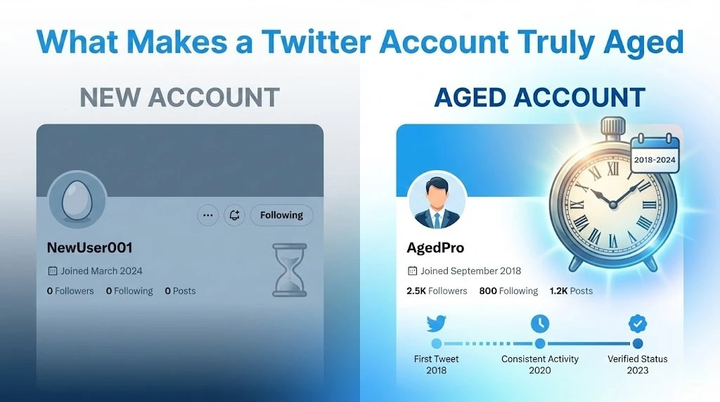 What an Aged Twitter Account Actually Means