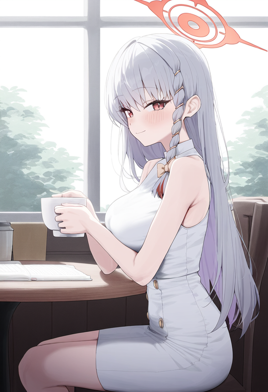 1girl, haruna (blue archive), blue archive, official art, alternate costume, fro s-2010843418