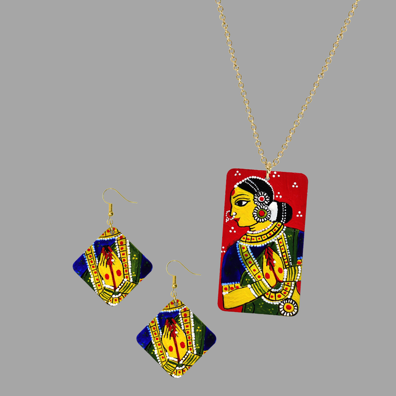 Cheriyal Painting on MDF Jewellery DIY Kit 
