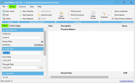 Chaos Legal Billing 10.1.0.8