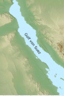 Une carte du golfe de Suez