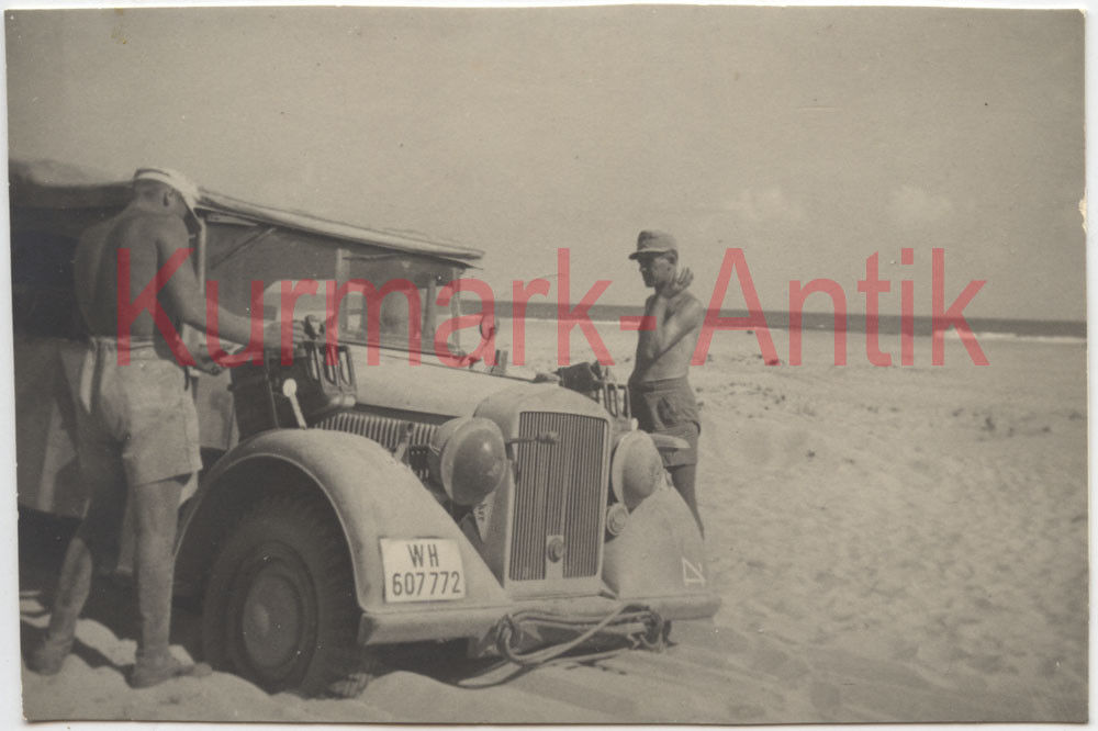 Foto Wehrmacht Auto mittlerer Einheits PKW Kübel Horch DAK Afrik