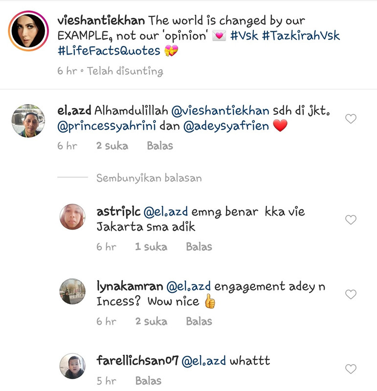 Gambar tangkapan layar IG vieshantiekhan