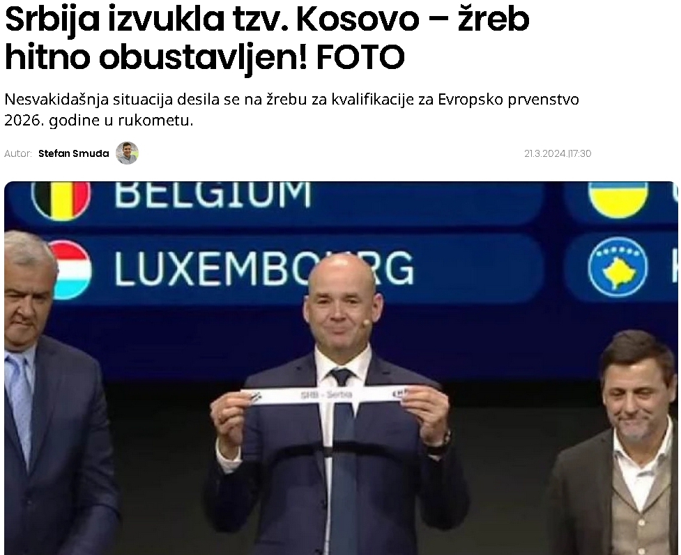 Srbija izvukla tzv. Kosovo – žreb hitno obustavljen! :D)) 20