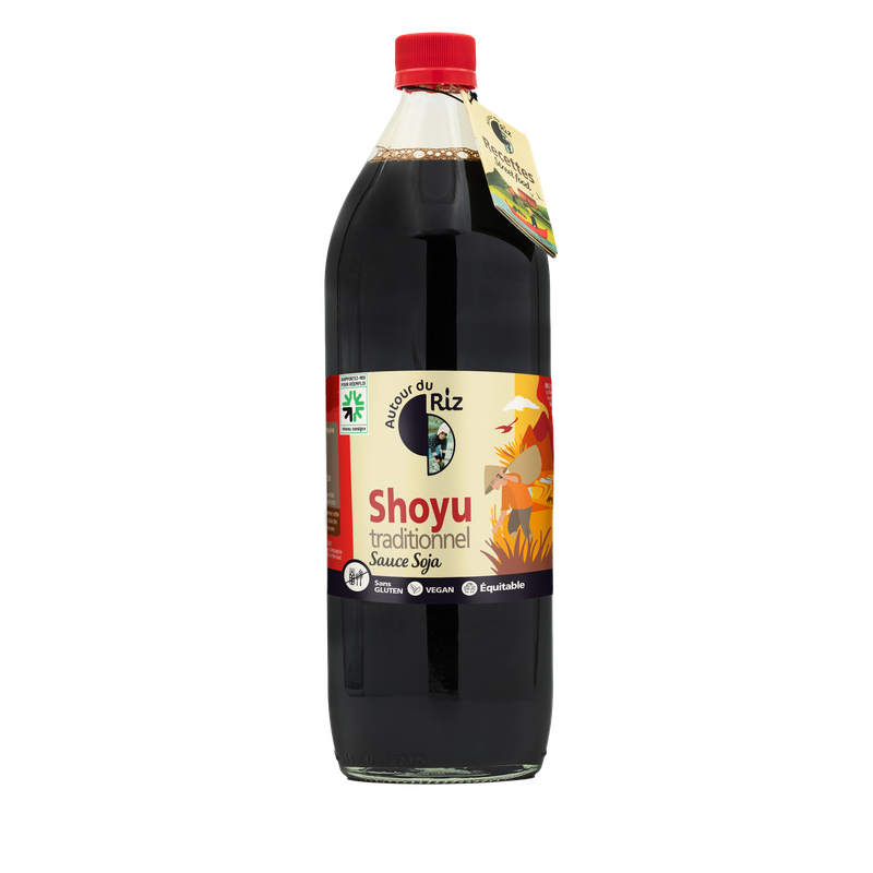 Sauce soja Shoyu r&eacute;employable Commerce &eacute;quitable, Autour du Riz, 1Litre