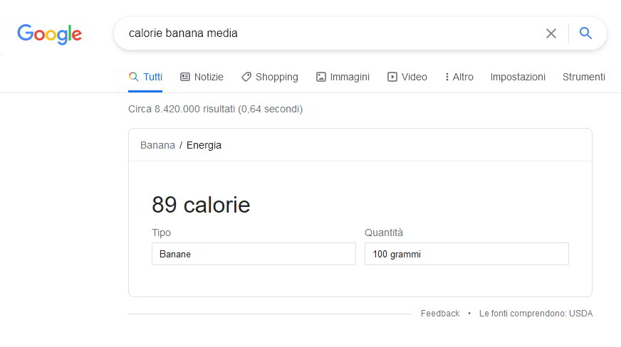 calorie dieta google