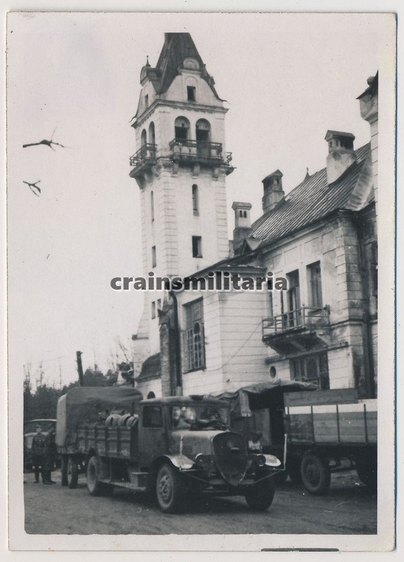 Orig. Foto franz. Beute Lkw LATIL M2 B3 Anhänger