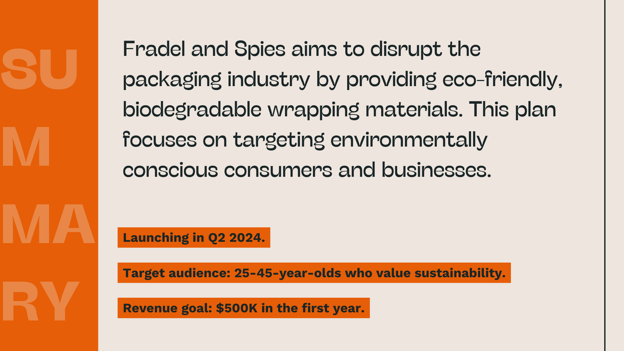 Orange and Cream Illustration Marketing Plan Presentation