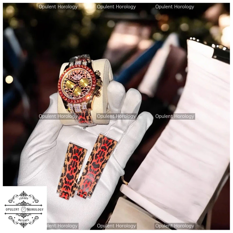 Rolex Daytona 116598SACO 1:1 Custom Replica | 18K Gold Wrapped, Moissanite Diamonds, 40mm