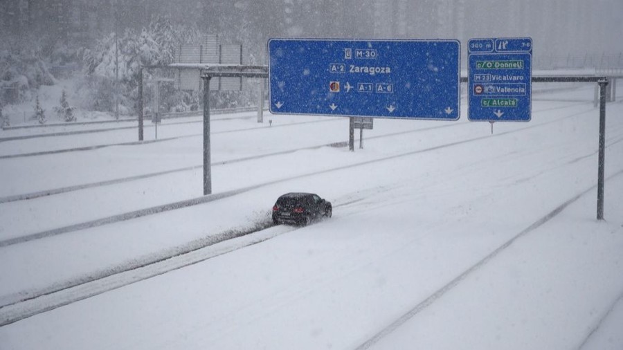 Disastro in Spagna per la tempesta Filomena: Madrid ancora bloccata