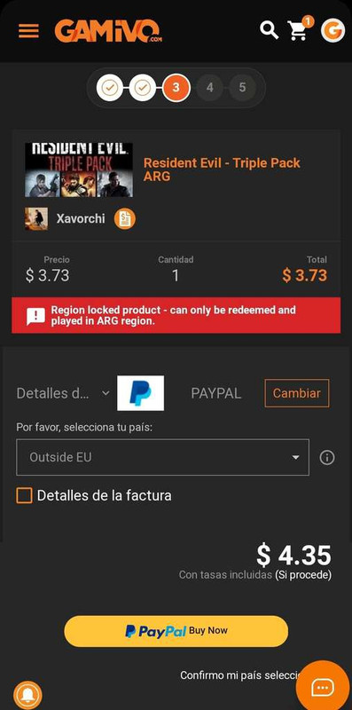 Gamivo: Resident evil triple pack (pagando con Paypal) | Para Xbox Argentina, usar VPN 