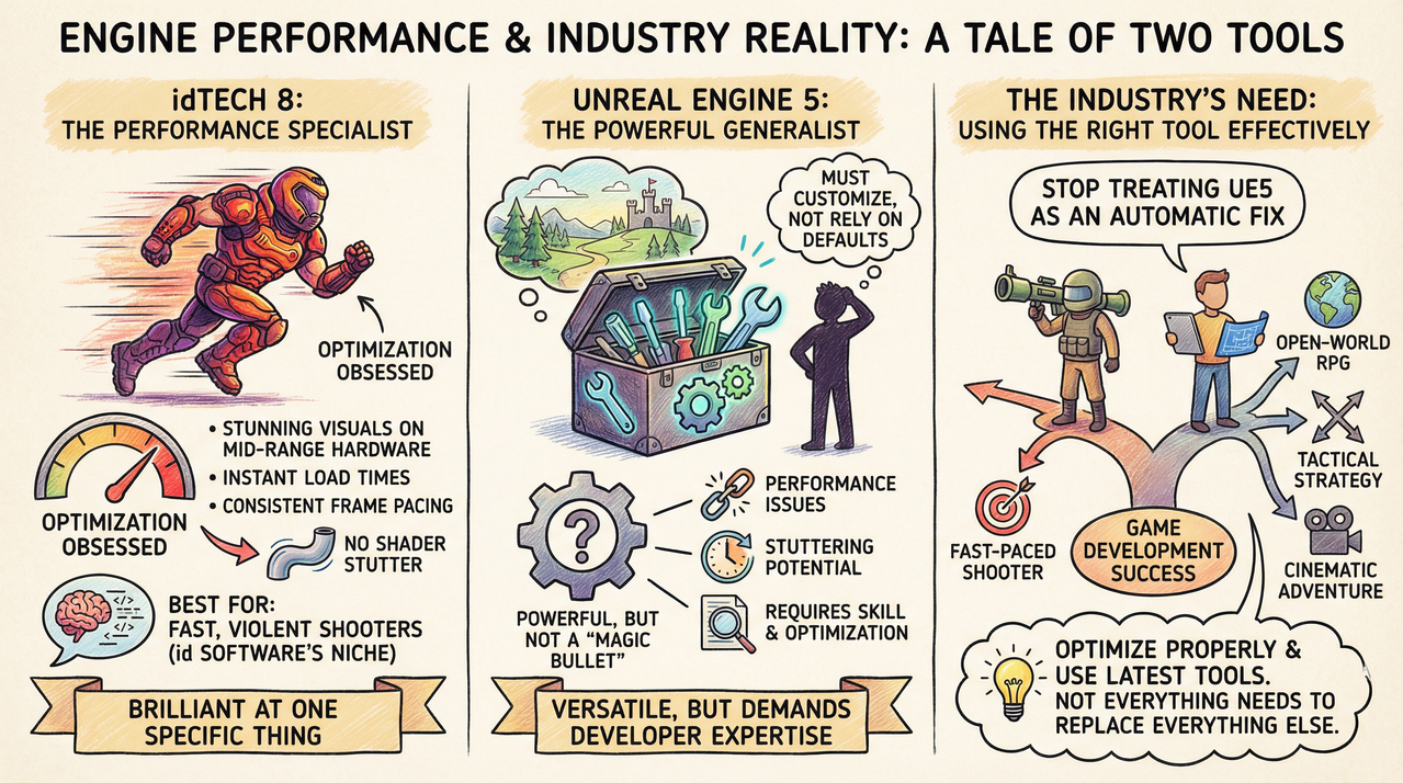 Could idTech 8 Actually Save Gaming From Unreal Engine 5's Performance Nightmare 1 Gaming controller with dramatic lighting representing game engine technology