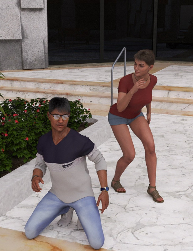 Simply Crouching Poses for Genesis 8 and 8.1 Male and Female Simply Crouching Poses for Genesis 8 and 8.1 Male and Female