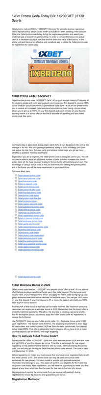 How to Get 1x Bet Promo Code 1X200GIFT 130 Tips