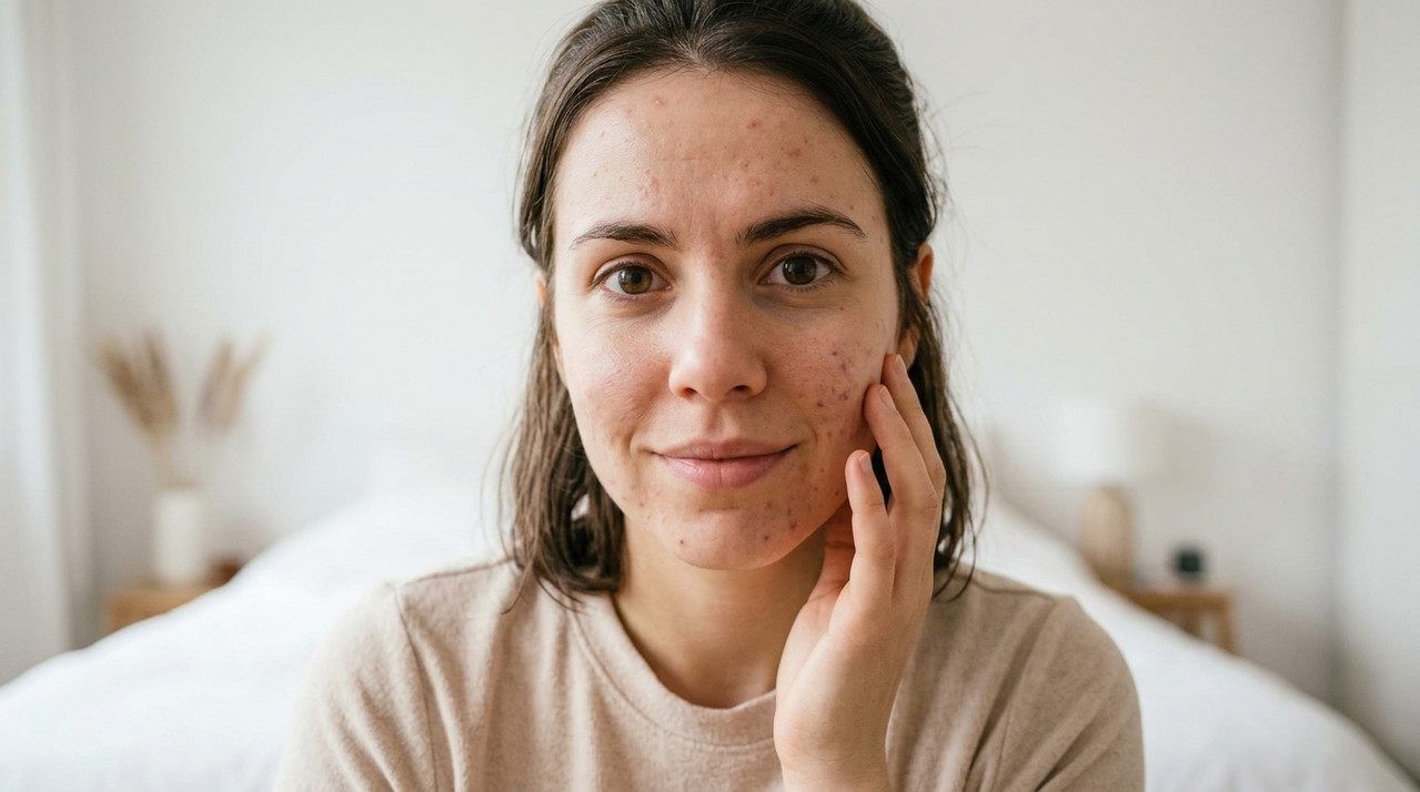 Simple morning and evening skincare routine