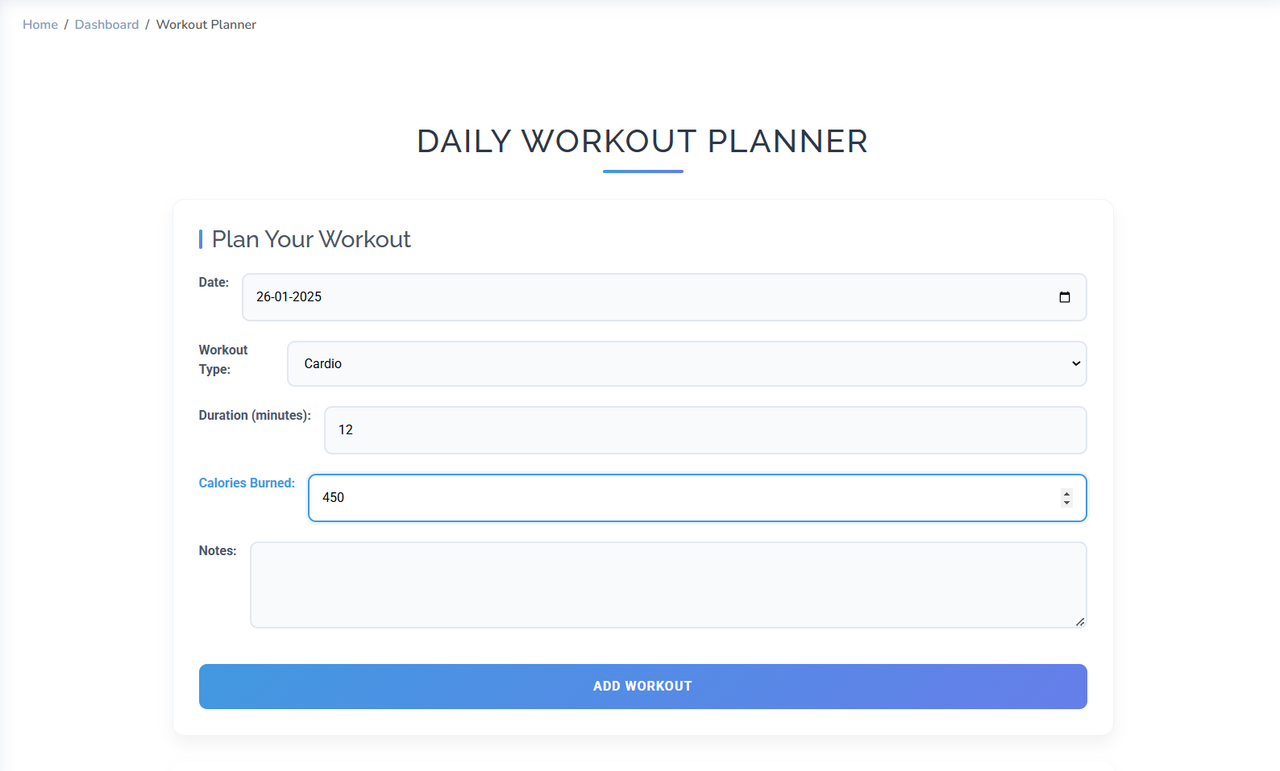 Workout Planner