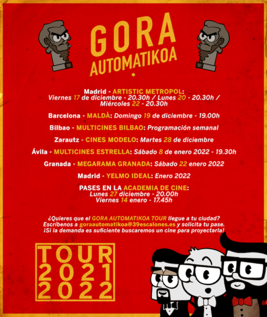 “GORA AUTOMATIKOA TOUR 2022” PARA VER EN CINES LA PELÍCULA DE ANIMACIÓN ESPAÑOLA MÁS DIVERTIDA DE LOS ÚLTIMOS AÑOS