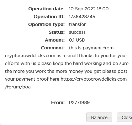 cryptocrowdclicks 3rd payment