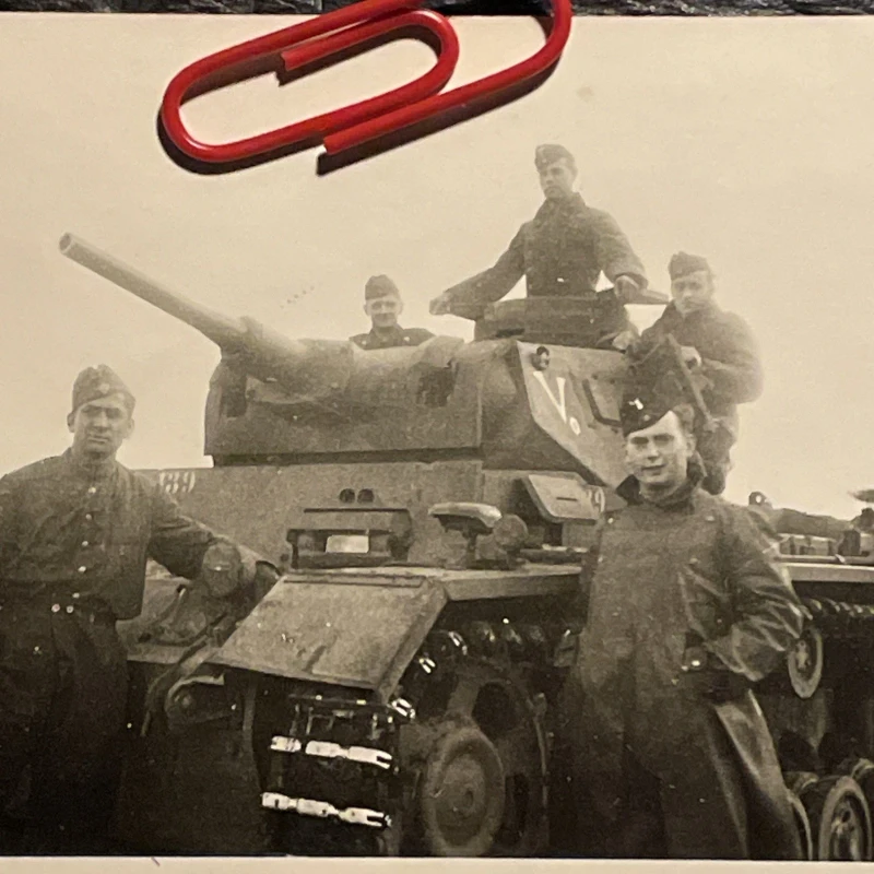Panzer Tank Panzermann Fahrzeug Technik Soldat 9x6 Original Foto 2 WK