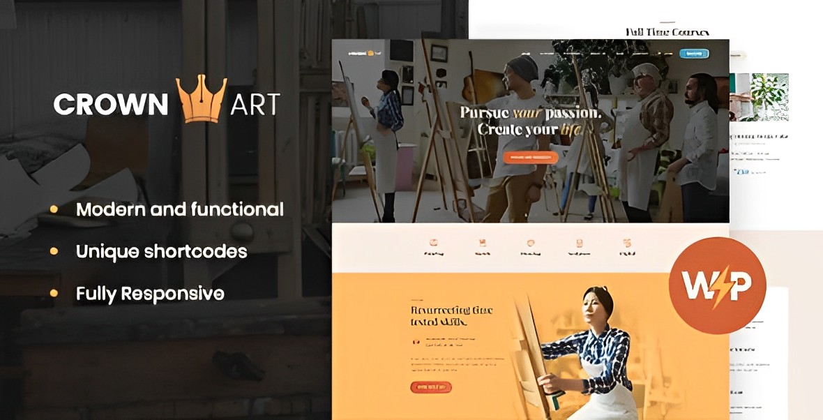Crown Art – Drawing and Music School WordPress Theme