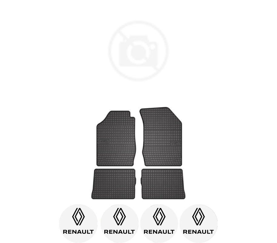 Set covorase presuri RENAULT THALIA II din 2001-2003, auto, din cauciuc thermoplastic, 4 Stickere auto cu RENAULT